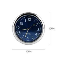 Load image into Gallery viewer, 40mm Luminous Car Clock Stick-On Mini Digital Watch Mechanics Quartz Clocks Auto Ornament Car Automobiles Internal Accessories