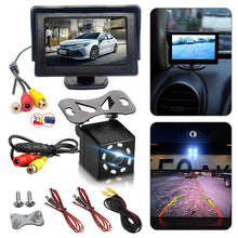 Load image into Gallery viewer, 4.3"Car Rear View Camera Wide Degree TFT LCD Color Display Monitor Waterproof Night Vision Reversing Backup 2In1 Parking Rever