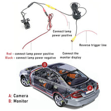 Load image into Gallery viewer, 4.3"Car Rear View Camera Wide Degree TFT LCD Color Display Monitor Waterproof Night Vision Reversing Backup 2In1 Parking Rever