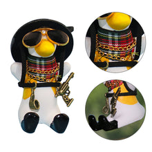 Load image into Gallery viewer, Cute Anime Pistol Cowboy Duck Car Rearview Mirror Pendant Decoration Super Cool Swing Duck Car Decor Pendant Auto Ornament Gift