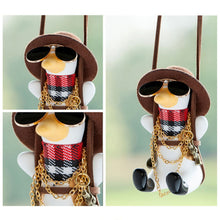 Load image into Gallery viewer, Cowboy Revolver Duck Car Accessorie Swing Duck Pendant Auto Rearview Mirror Ornaments Birthday Gift Anime Auto Decoraction