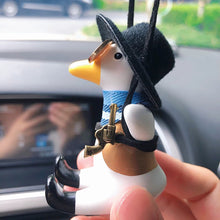 Load image into Gallery viewer, Cowboy Revolver Duck Car Accessorie Swing Duck Pendant Auto Rearview Mirror Ornaments Birthday Gift Anime Auto Decoraction