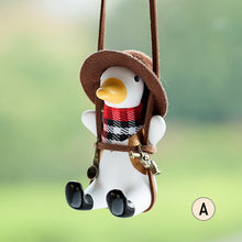 Load image into Gallery viewer, Cowboy Revolver Duck Car Accessorie Swing Duck Pendant Auto Rearview Mirror Ornaments Birthday Gift Anime Auto Decoraction