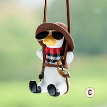 Load image into Gallery viewer, Cowboy Revolver Duck Car Accessorie Swing Duck Pendant Auto Rearview Mirror Ornaments Birthday Gift Anime Auto Decoraction