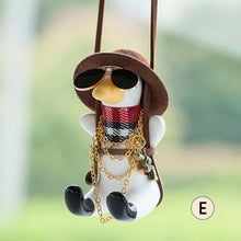 Load image into Gallery viewer, Cowboy Revolver Duck Car Accessorie Swing Duck Pendant Auto Rearview Mirror Ornaments Birthday Gift Anime Auto Decoraction