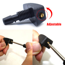 Load image into Gallery viewer, 2 Pcs Universal Adjustment Car Front Windshield Wiper Nozzle Jet Sprayer Kits Sprinkler Water Fan Spout Cover Washer Outlet