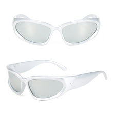 Load image into Gallery viewer, Vintage Punk Sunglasses Men Unique Bicycle Cycling Sports Sun Glasses Women UV400 Goggle Shades Mirror Fashion Steampunk Eyewear