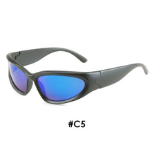 Load image into Gallery viewer, Vintage Punk Sunglasses Men Unique Bicycle Cycling Sports Sun Glasses Women UV400 Goggle Shades Mirror Fashion Steampunk Eyewear