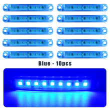 Load image into Gallery viewer, 10Pcs 12v 24v 9SMD LED Side Marker Brake Indicator Lamp Warning Tail Light Clearance Trailer Car Bus UTE Truck Lorry Caravan