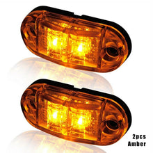 Load image into Gallery viewer, 2Pcs 12v 24v Led Side Marker Lights Warning Tail Light Auto Car External Lights Trailer Trucks Caravan Side Marker Light Lorry
