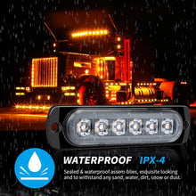 Load image into Gallery viewer, 12V 24V Ultra Thin 6SMD LED Strobe Warning Light Emergency Light Grill Breakdown Auto Flashing For SUV Truck Motorcycle Lightbar