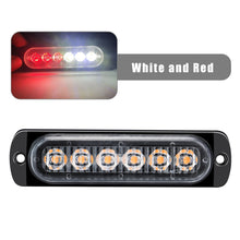 Load image into Gallery viewer, 12V 24V Ultra Thin 6SMD LED Strobe Warning Light Emergency Light Grill Breakdown Auto Flashing For SUV Truck Motorcycle Lightbar