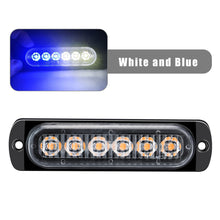 Load image into Gallery viewer, 12V 24V Ultra Thin 6SMD LED Strobe Warning Light Emergency Light Grill Breakdown Auto Flashing For SUV Truck Motorcycle Lightbar