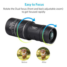 Load image into Gallery viewer, 16X52 Dual Focus Monocular Telescope Hunting Spotting Handheld for Tourism Sightseeing Concerts Fishing Sailing