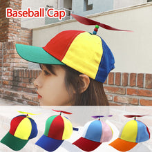 Load image into Gallery viewer, Funny Helicopter Propeller Baseball Caps Colorful Patchwork Cap Sun Children Boys Girls Snapback Hat