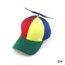 Load image into Gallery viewer, Funny Helicopter Propeller Baseball Caps Colorful Patchwork Cap Sun Children Boys Girls Snapback Hat