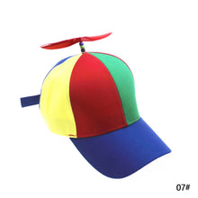 Load image into Gallery viewer, Funny Helicopter Propeller Baseball Caps Colorful Patchwork Cap Sun Children Boys Girls Snapback Hat