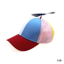 Load image into Gallery viewer, Funny Helicopter Propeller Baseball Caps Colorful Patchwork Cap Sun Children Boys Girls Snapback Hat