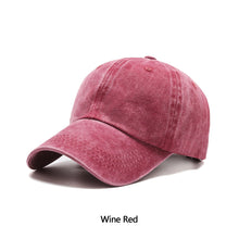 Load image into Gallery viewer, Outdoor Spring Summer Cap Women Ponytail Baseball Cap Fashion Hats Men Baseball Cap Cotton Simple Vintag Visor Casual Cap