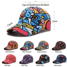 Load image into Gallery viewer, Women Men Cartoon Print Baseball Caps Female Male Lip Four Seasons Visors Snapback Cap Hat