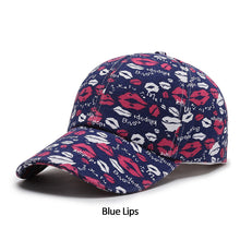 Load image into Gallery viewer, Women Men Cartoon Print Baseball Caps Female Male Lip Four Seasons Visors Snapback Cap Hat