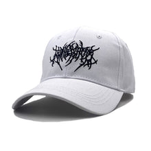 Load image into Gallery viewer, Adjstable Embroidery Gothic Street Punk Frauen Baseball Cap Men Cotton Pure Black Sports Caps Women Hip Hop Dad Hat