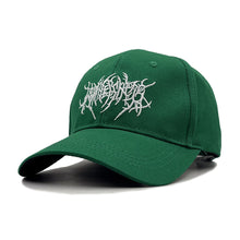 Load image into Gallery viewer, Adjstable Embroidery Gothic Street Punk Frauen Baseball Cap Men Cotton Pure Black Sports Caps Women Hip Hop Dad Hat