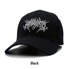 Load image into Gallery viewer, Adjstable Embroidery Gothic Street Punk Frauen Baseball Cap Men Cotton Pure Black Sports Caps Women Hip Hop Dad Hat