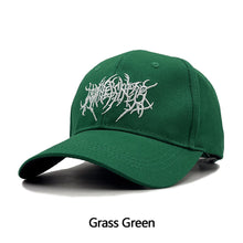 Load image into Gallery viewer, Adjstable Embroidery Gothic Street Punk Frauen Baseball Cap Men Cotton Pure Black Sports Caps Women Hip Hop Dad Hat