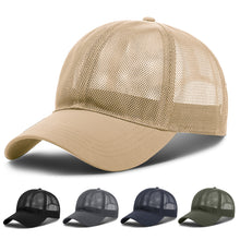 Load image into Gallery viewer, Adjustable Summer New Hollow Out Breathable Caps Monochrome Sun Visor Man Big Brim Baseball Cap