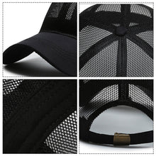 Load image into Gallery viewer, Adjustable Summer New Hollow Out Breathable Caps Monochrome Sun Visor Man Big Brim Baseball Cap
