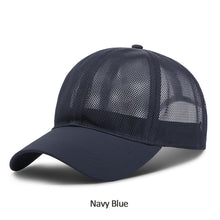 Load image into Gallery viewer, Adjustable Summer New Hollow Out Breathable Caps Monochrome Sun Visor Man Big Brim Baseball Cap