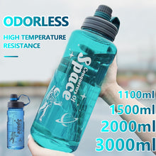 Load image into Gallery viewer, 1000ML-3000ML Super-large Outdoor Capacity Water Bottle With Straw Sports Space Cup Portable Water Cup Air Shaker Bottle