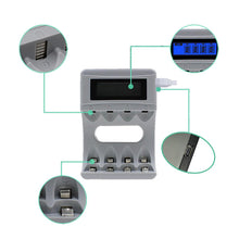 Load image into Gallery viewer, BTY-C704A4 Battery Charger 4 Slot Li-ion Li-fe Ni-MH Ni-CD Smart Fast Charger for 18650 26650 6F22 9V AA AAA 16340 14500 Battery Charger