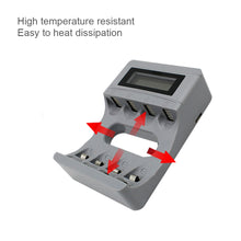 Load image into Gallery viewer, BTY-C704A4 Battery Charger 4 Slot Li-ion Li-fe Ni-MH Ni-CD Smart Fast Charger for 18650 26650 6F22 9V AA AAA 16340 14500 Battery Charger