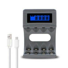 Load image into Gallery viewer, BTY-C704A4 Battery Charger 4 Slot Li-ion Li-fe Ni-MH Ni-CD Smart Fast Charger for 18650 26650 6F22 9V AA AAA 16340 14500 Battery Charger