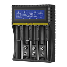 Load image into Gallery viewer, BTY-V407 Battery Charger Li-ion Li-fe Ni-MH Ni-CD Smart Fast Charger for 18650 26650 6F22 9V AA AAA 16340 14500 Battery Charger