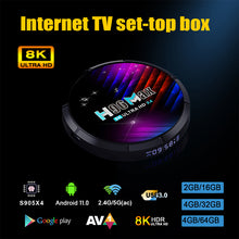 Load image into Gallery viewer, H96 Max X4 Smart TV Box Android 11 S905 X4 H96Max TV Box Android 11.0 4GB 32GB 64GB 8K AV1 2.4GHZ 5GHZ