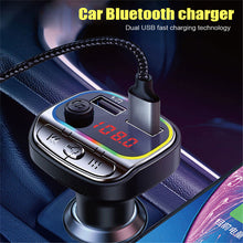 Load image into Gallery viewer, Car Bluetooth 5.0 FM Transmitter 3.1A Fast Charger Car Mp3 Player Music Handsfree Modulator With TF U Auto Accessorie