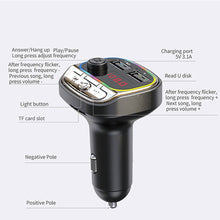 Load image into Gallery viewer, Car Bluetooth 5.0 FM Transmitter 3.1A Fast Charger Car Mp3 Player Music Handsfree Modulator With TF U Auto Accessorie