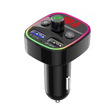 Load image into Gallery viewer, Ambient Light Bluetooth 5.0 FM Transmitter Car Kit MP3 Modulator Player Handsfree Audio Receiver 3.1A Dual USB Fast Car Charger