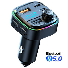 Load image into Gallery viewer, FM Transmitter C26 U Disk Car MP3 Player USB C 3.1A Fast Charging Car Charger Wireless Handsfree Bluetooth 5.0 Car Kit