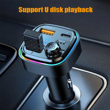 Load image into Gallery viewer, FM Transmitter C26 U Disk Car MP3 Player USB C 3.1A Fast Charging Car Charger Wireless Handsfree Bluetooth 5.0 Car Kit
