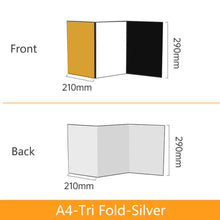 Load image into Gallery viewer, A3/A4 Fold Photography Reflection Card Portable Light Guide Plate Photography White Black Silver Golden Reflector Board Prop 2 Side Shooting Shading Plate For Photo Studio