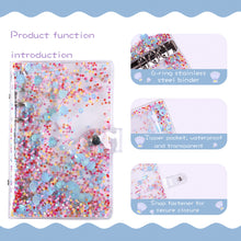 Load image into Gallery viewer, A6 Binder Budget PVC Planner Pockets Expense Budget Sheets Notebook Cash Envelope Organizer System with Clear Zipper Pocket