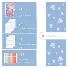 Load image into Gallery viewer, A6 Binder Budget PVC Planner Pockets Expense Budget Sheets Notebook Cash Envelope Organizer System with Clear Zipper Pocket
