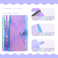 Load image into Gallery viewer, A6 Binder Budget PVC Planner Pockets Expense Budget Sheets Notebook Cash Envelope Organizer System with Clear Zipper Pocket