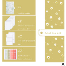 Load image into Gallery viewer, A6 Binder Budget PVC Planner Pockets Expense Budget Sheets Notebook Cash Envelope Organizer System with Clear Zipper Pocket