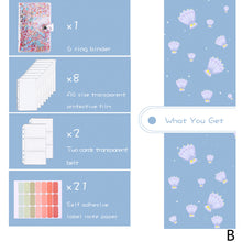 Load image into Gallery viewer, A6 Binder Budget PVC Planner Pockets Expense Budget Sheets Notebook Cash Envelope Organizer System with Clear Zipper Pocket