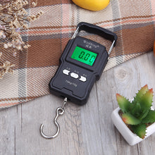 Load image into Gallery viewer, 75Kg 10g USB Chargeable LCD Digital Scale with 1m Ruler Tapeline Portable Hanging Hook Scale Fishing Travel Mini Electronic Weighing Scale